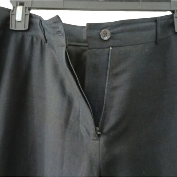 INC Silk & Linen Classic Black Straight-Leg Dress Pants Career Trousers Size 8 - Picture 4 of 6